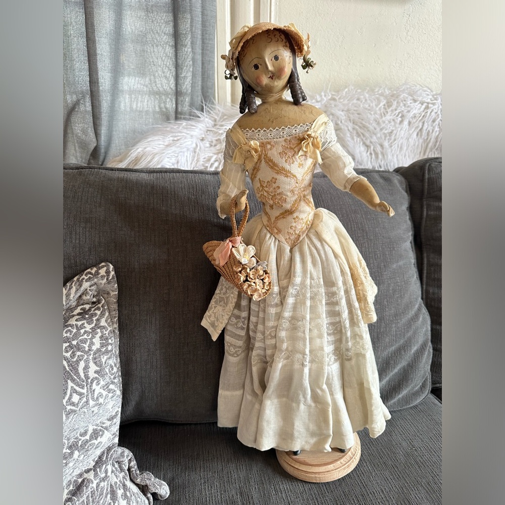 STUNNING Rare!! Nicol Sayre Handmade Primitive Doll 2ft Tall!!! - Signed 2010